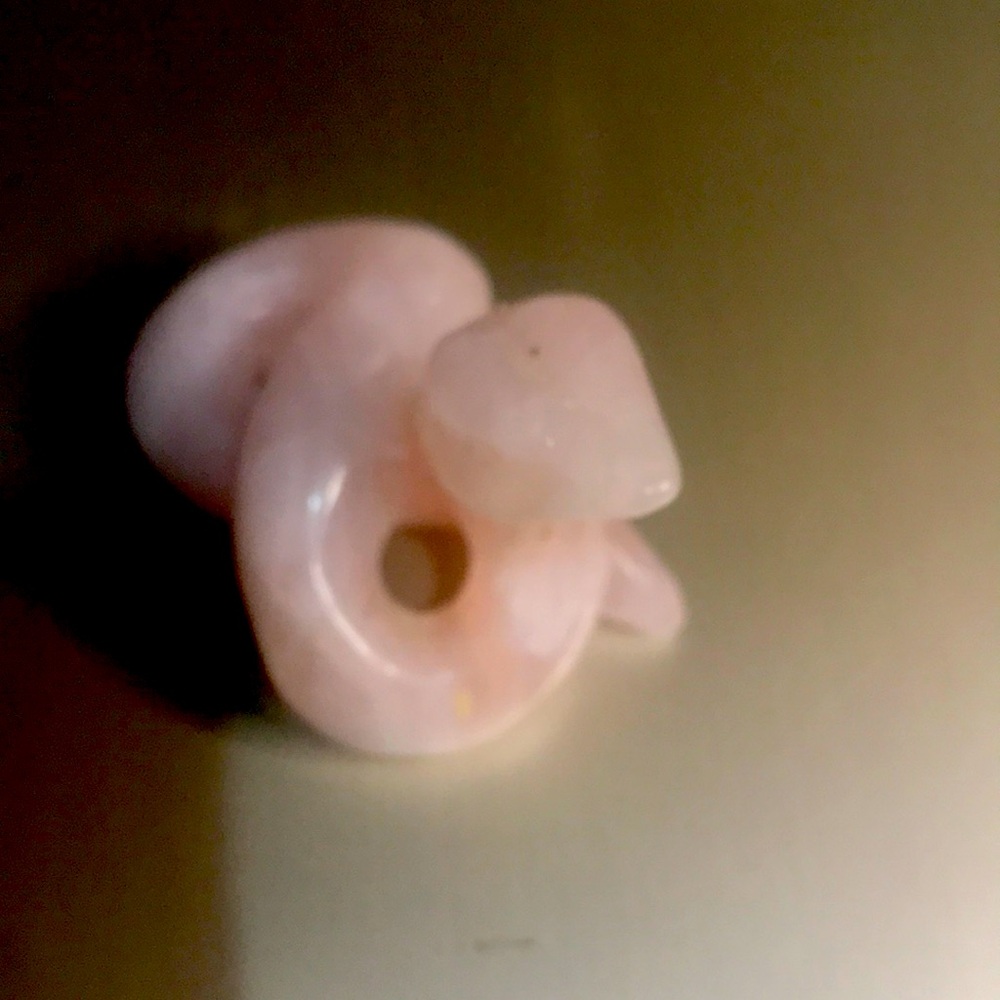 Rose quartz snake
